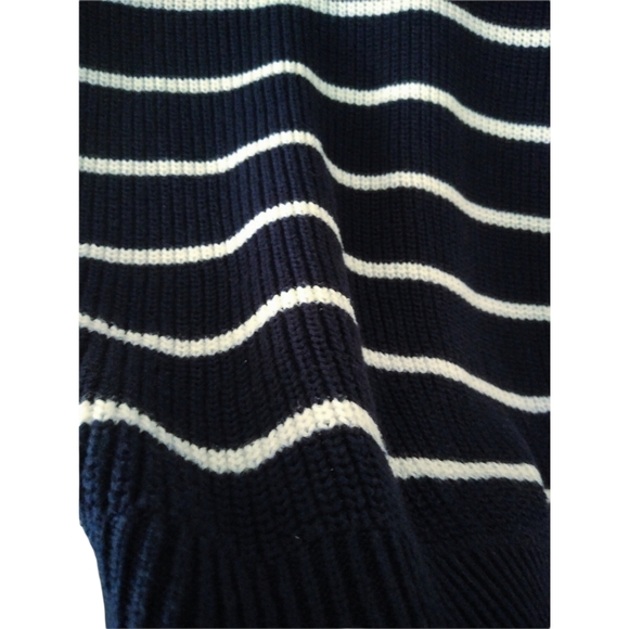 Athleta Blue White Stripe Chunky Open Cardigan S - Picture 10 of 13